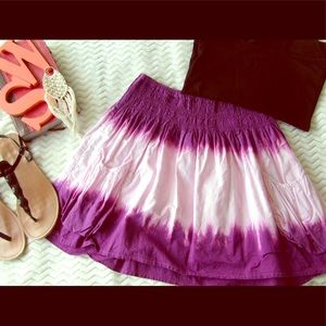 Tie Dye Skater Skirt With Pockets